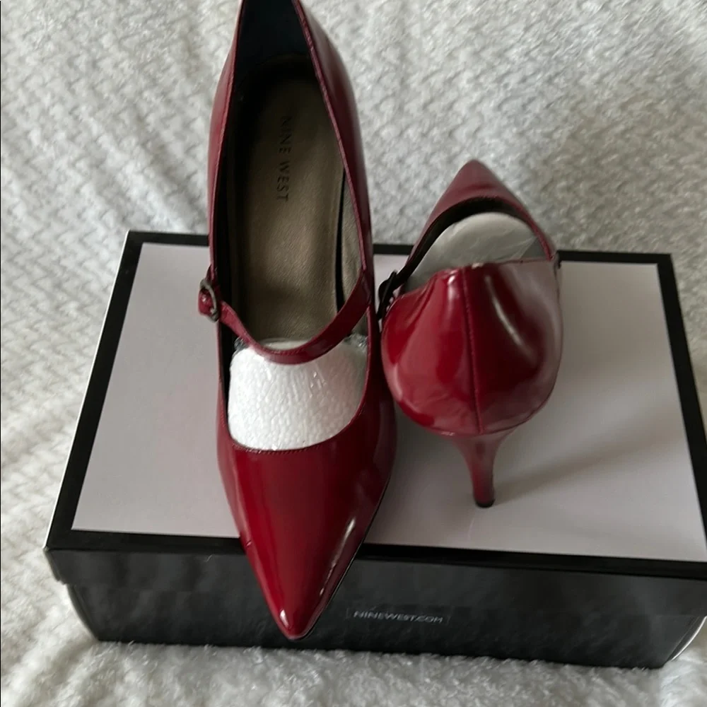 Nine West Red Patent Leather Heels - Picture 4 of 7